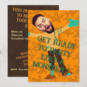 Funny Face Party wie ein Monster-ErwachsenenHall Einladung
