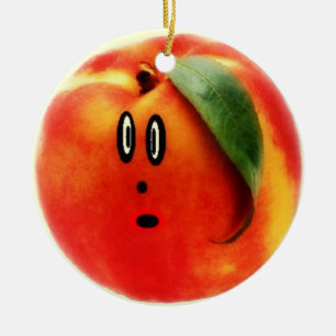 Funny Face Peach Keramikornament