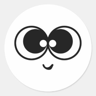 Funny Face Runder Aufkleber