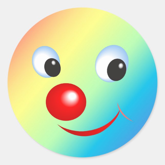 Funny Face Runder Aufkleber (Vorderseite)