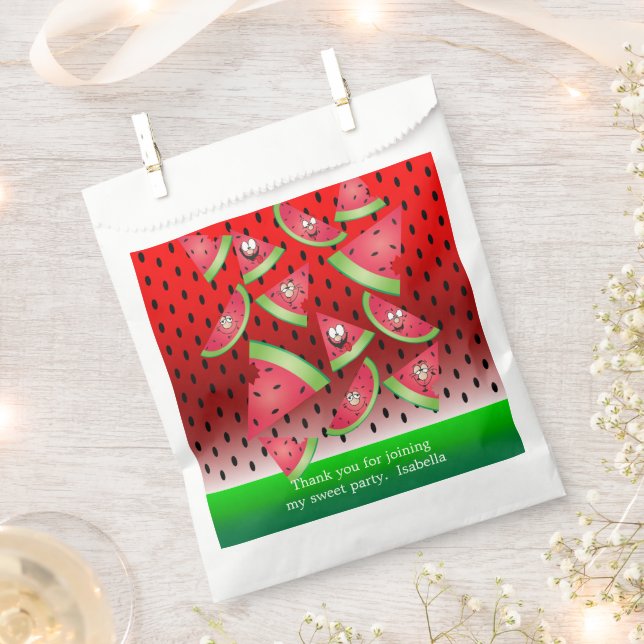 Funny Face Watermelon Design Geschenktütchen (Ausgeschnitten)