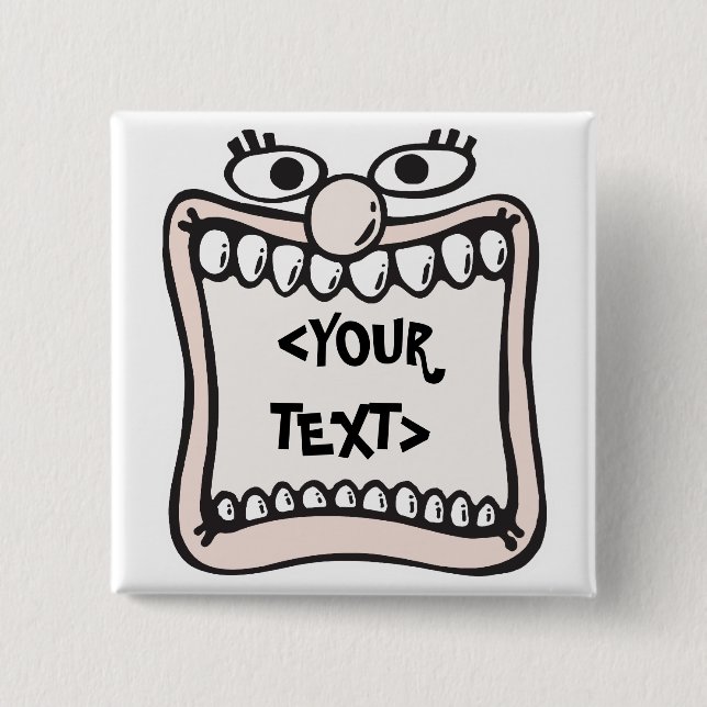 Funny Face,<YOUR TEXT> Button (Vorderseite)