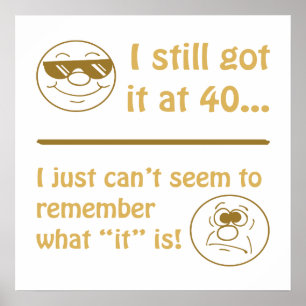 Funny Faces 40. Geburtstag Poster