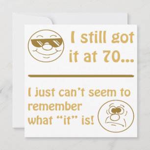 Funny Faces 70. Geburtstag Gag Geschenke Karte