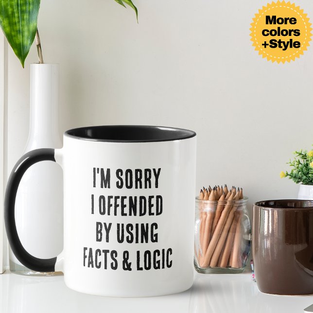 Funny Facts & Logic Sarcastic Coffee Mug Gift Tasse (Funny Facts & Logic Sarcastic Coffee Mug 🎁 )