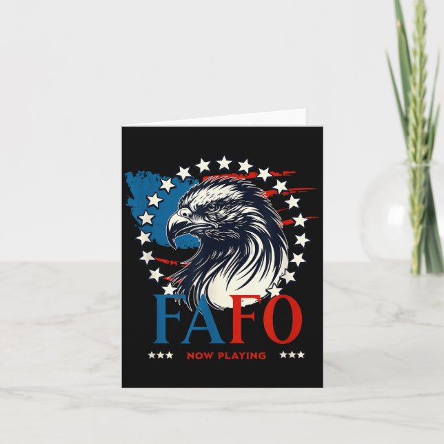 Funny! Fafo Now Playing Fa Fo Usa Funny Around Fin Karte (Vorderseite)