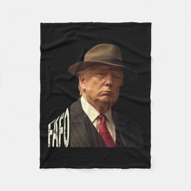 Funny Fafo Trump Foto _1 Fleecedecke (Vorderseite)