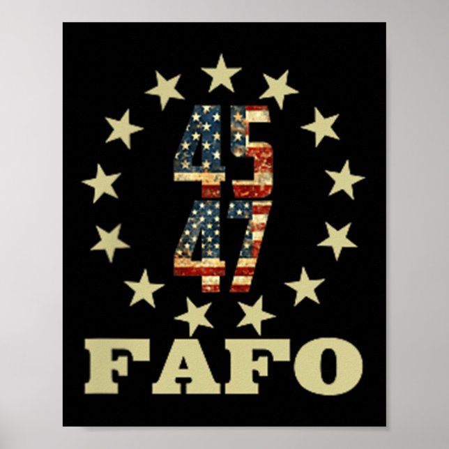 Funny Fafo Trump Foto Poster (Vorne)