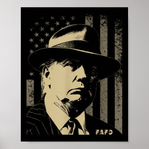 Funny Fafo Trump Foto USA Flag Retro erschüttert Poster