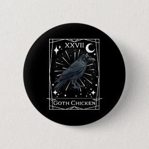 Funny Fairycore Tarot Gothic Witchcraft Chicken De Button