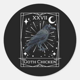 Funny Fairycore Tarot Gothic Witchcraft Chicken De Runder Aufkleber