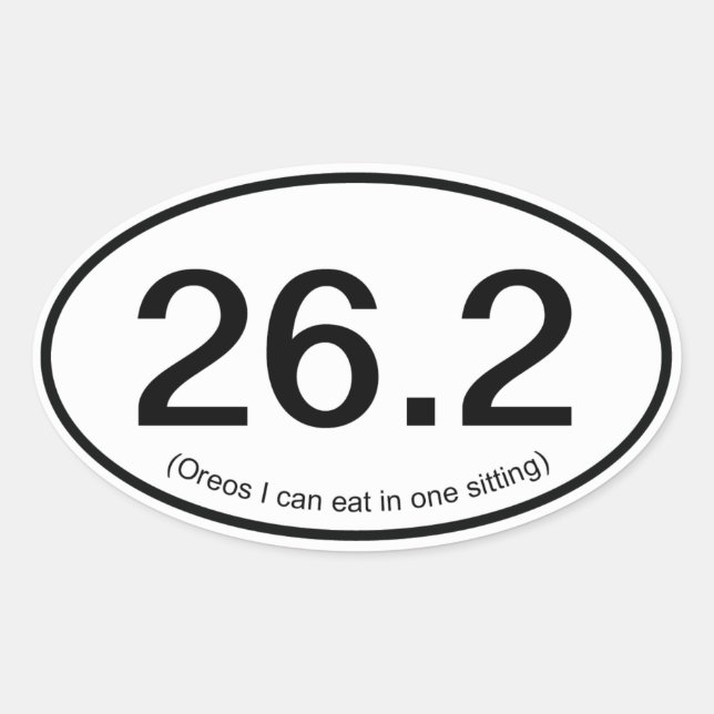 Funny Fake 26.2 Marathon Sticker (Vorderseite)