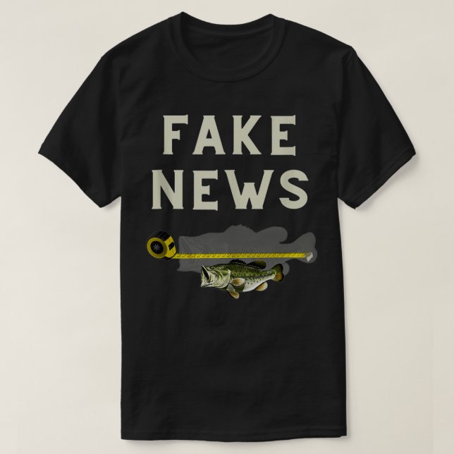 Funny Fake News Großes Mund-Bass-Fischerei-Design T-Shirt (Design vorne)