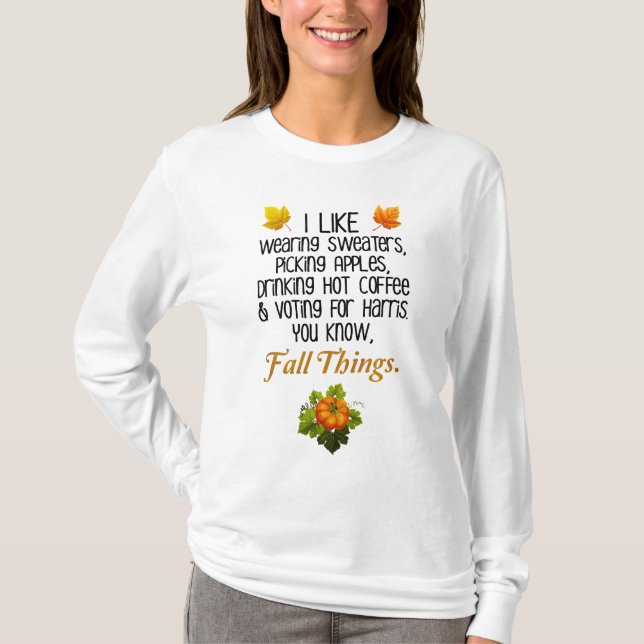 Funny Fall 2024 November Wahl Pro-Harris T-Shirt (Vorderseite)