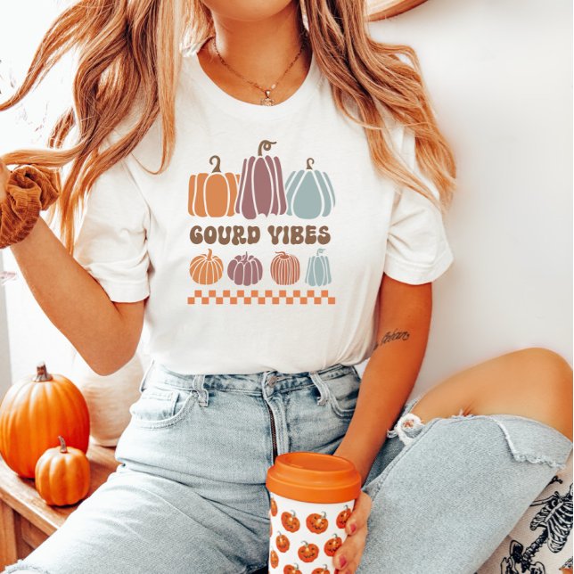 Funny Fall Gourd Vibes T-Shirt (Von Creator hochgeladen)