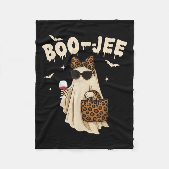 Funny Fall Halloween Ghost Boujee Boo Jee Soky Sea Fleecedecke (Vorderseite)