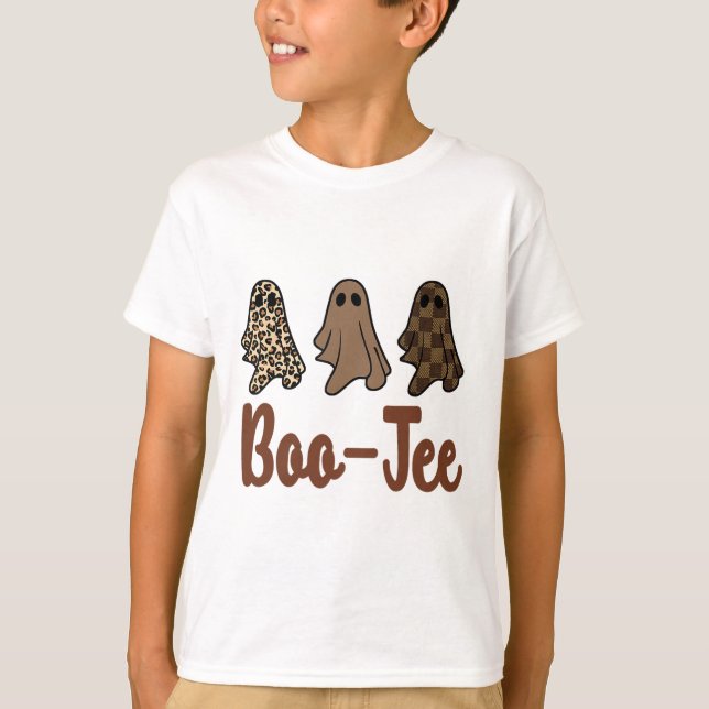 Funny Fall Halloween Ghost Boujee Boo-jee Spooky S T-Shirt (Vorderseite)