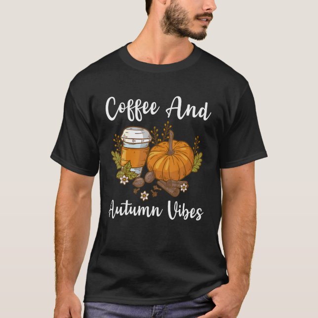 Funny Fall Kaffee Pumpkin Latte Kaffee Herbst T-Shirt (Vorderseite)