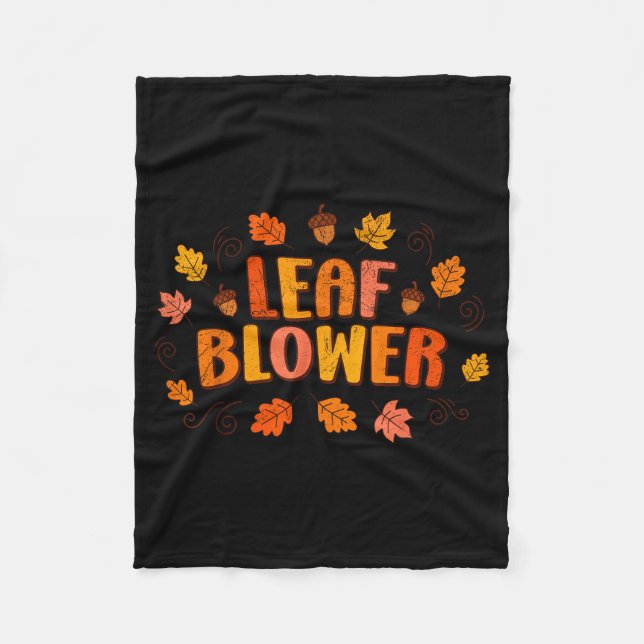Funny Fall Leaf Blower Halloween Matching Couple A Fleecedecke (Vorderseite)