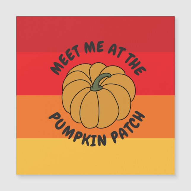 Funny Fall Pumpkin Magnetkarte (Vorderseite)