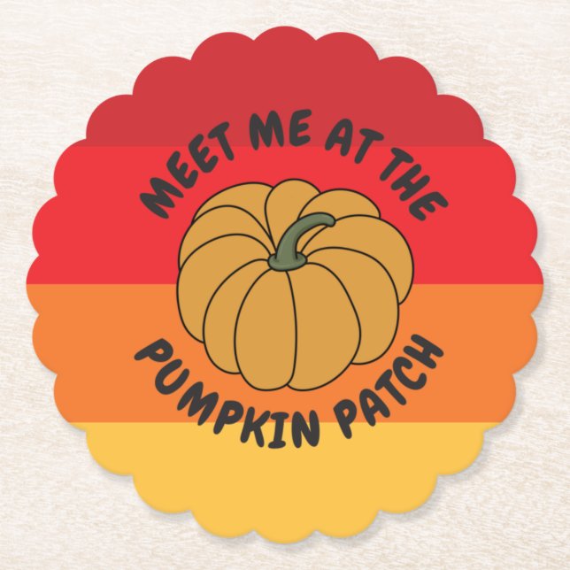 Funny Fall Pumpkin Untersetzer (Vorderseite)