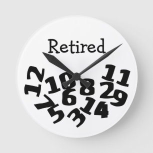 Funny Fallen Numbers Runde Wanduhr
