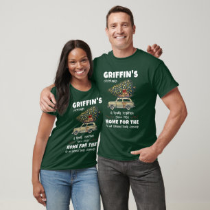 Funny Familie Weihnachten personalisieren mit Name T-Shirt