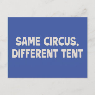 Funny Familienangebot Wir haben neue Adresse blau  Postkarte