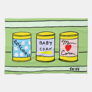 Funny Family Cartoon Neue Eltern Küchentücher