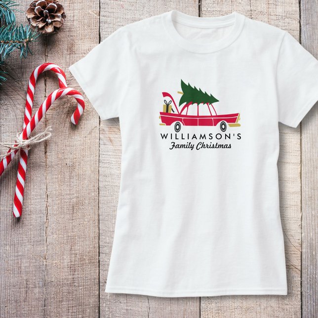 Funny Family Christmas Bringing Zuhause Xmas Tree T-Shirt (Von Creator hochgeladen)