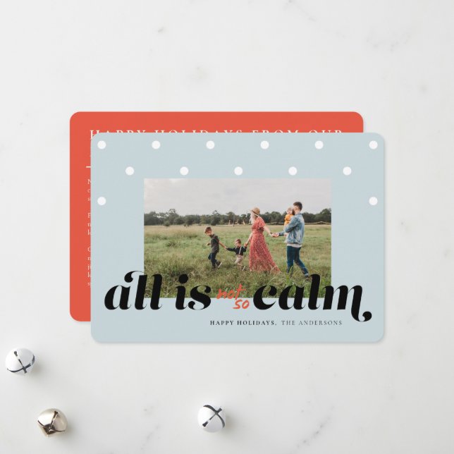 Funny Family Christmas Card Feiertagskarte (Vorderseite/Rückseite Beispiel)