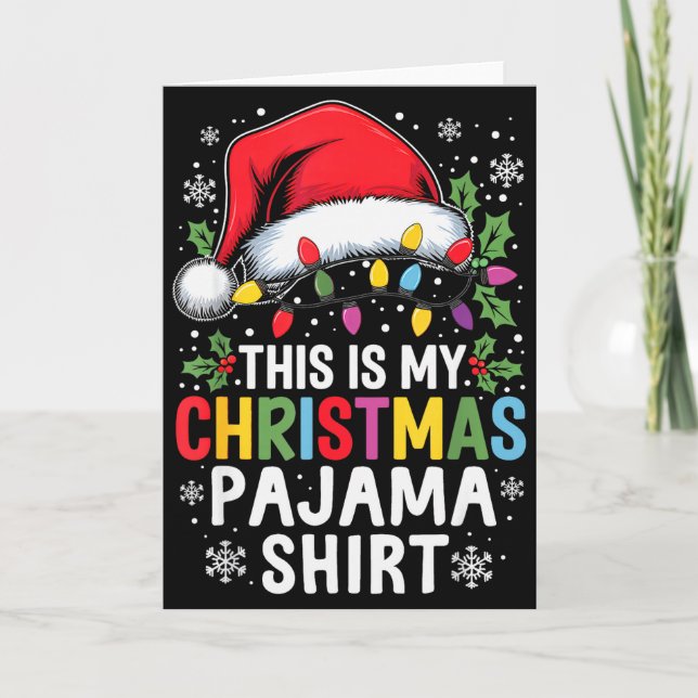 Funny Family Christmas Pajamas This Is My Christma Karte (Vorderseite)
