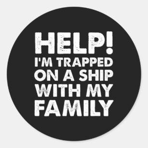 Funny Family Cruise Shirt Matching Vacation Cruisi Runder Aufkleber