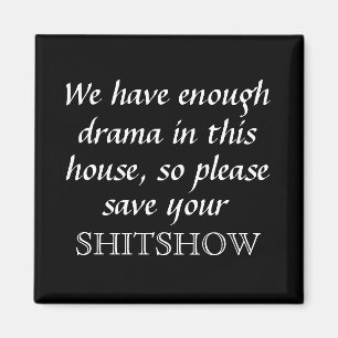 Funny Family Drama Square Magnet