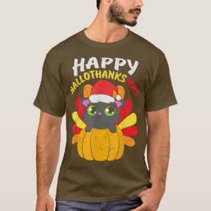 Funny Family Erntedank Happy Hallothanksmas Tur T-Shirt