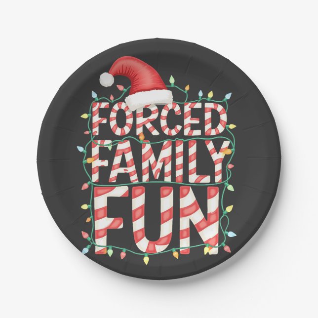 Funny Family Fun Funny Matching Outfit Pappteller (Vorderseite)