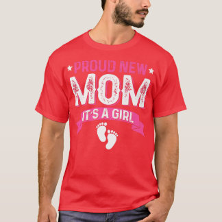 Funny Family Gender Reveal Proud Junge Mutter Es i T-Shirt