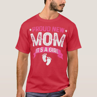 Funny Family Gender Reveal Proud Junge Mutter Es i T-Shirt