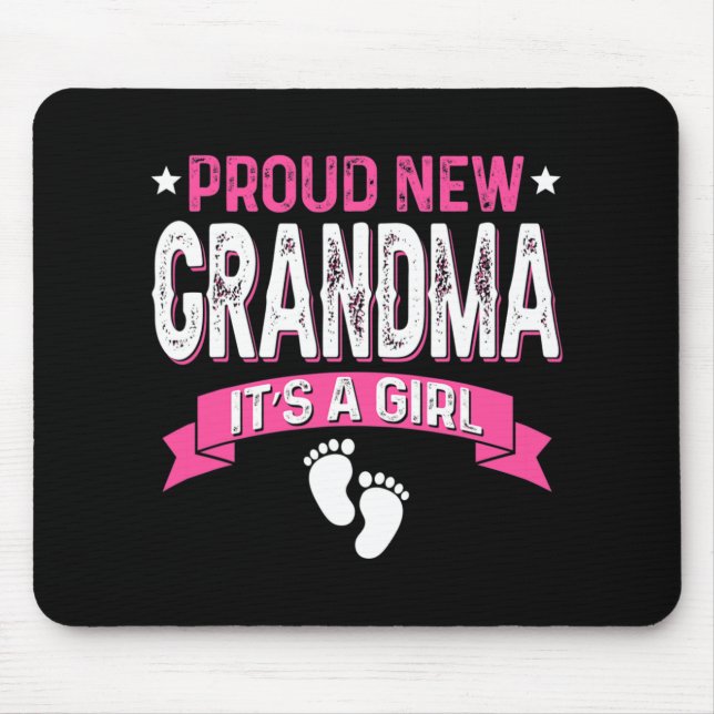 Funny Family Gender Reveal Proud New Grandma It's  Mousepad (Vorne)