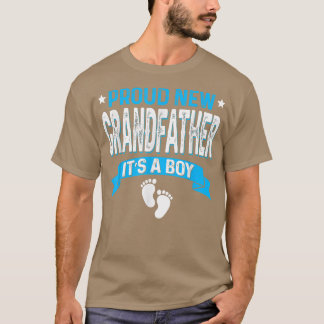 Funny Family Gender Reveal Proud New Großvater I T-Shirt