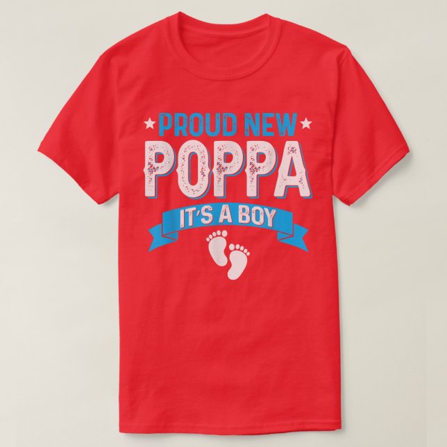 Funny Family Gender Reveal Proud New Poppa Es ist  T-Shirt (Design vorne)