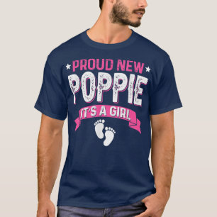 Funny Family Gender Reveal Proud New Poppie Es ist T-Shirt