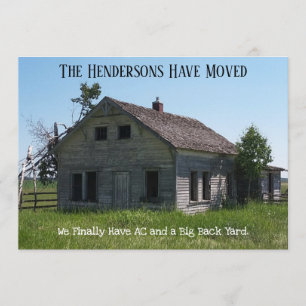 Funny Family Move Änderung der Adresse Postkarte -