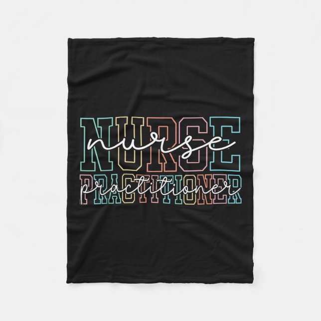 Funny Family Nurse Practitioner Np Nursing Day Nur Fleecedecke (Vorderseite)