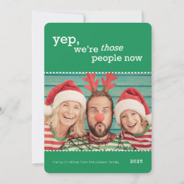 Funny Family Photo Christmas Card Feiertagskarte