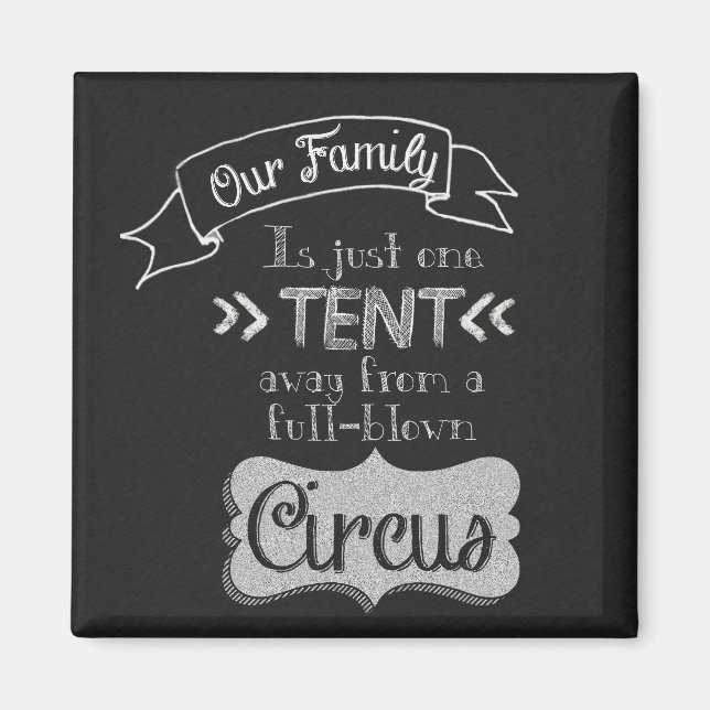 Funny Family Quote Chalkboard Art Magnet (Vorne)