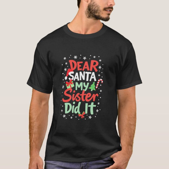 Funny Family Sehr geehrter Weihnachtsmann, meine S T-Shirt (Vorderseite)