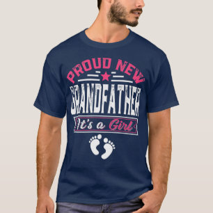Funny Family Stolz neuer Großvater Es ist ein Mädc T-Shirt