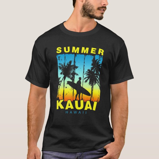 Funny Family Vacation Hawaii Kauai Sunset Beach T-Shirt (Vorderseite)
