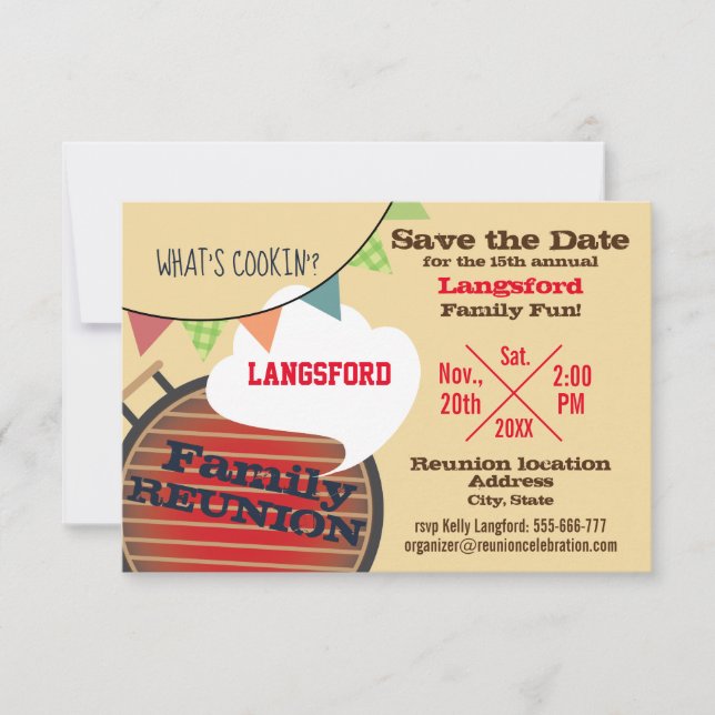 Funny Family Wiedersehen Design Save the Date (Vorderseite)